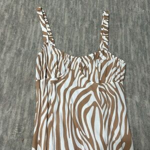 Zebra Print Midi Dress NEW Small Forever21
